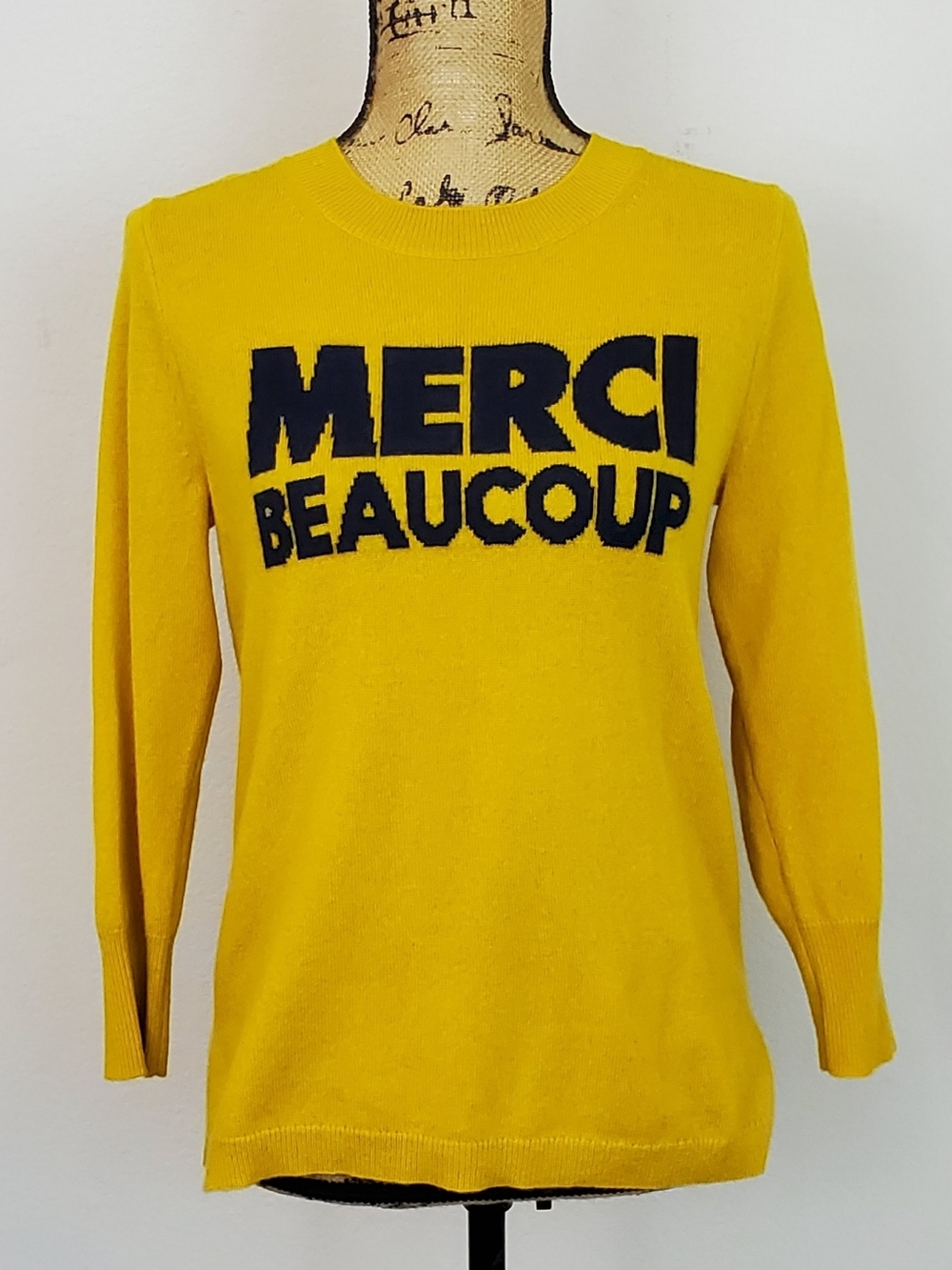 J. Crew Merci Beaucoup Cashmere Sweater Sz M